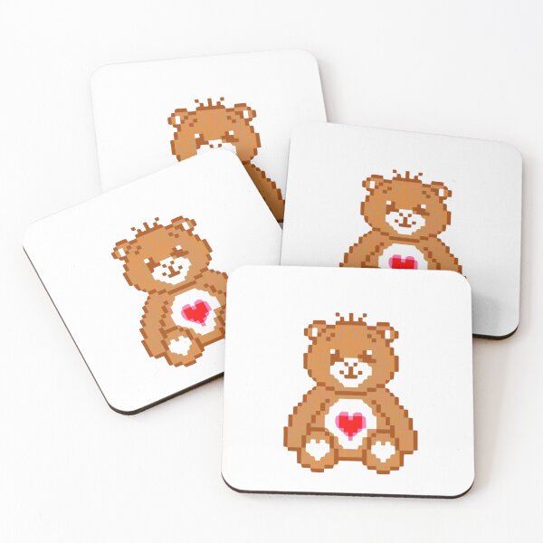 Item preview, Pixelated Teddy Bear with Heart Center designed and sold by K1llexx.