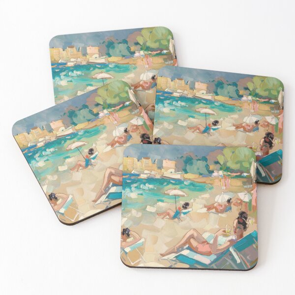 Item preview, Impressionist Painting of a Sunlit French Seaside | Edgar Degas Influence designed and sold by CARRAANN.