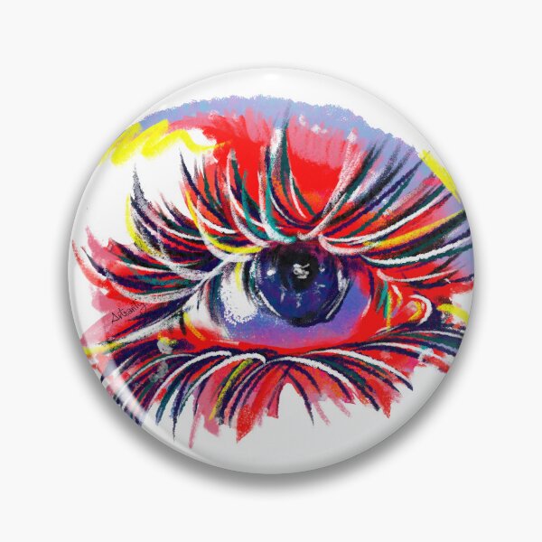 Item preview, colorful eye with long eyelashes designed and sold by Artsarity.