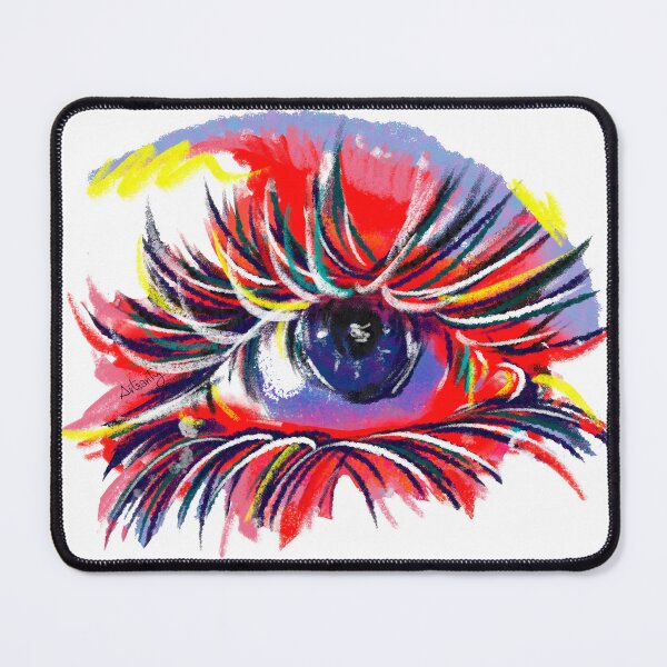 Item preview, colorful eye with long eyelashes designed and sold by Artsarity.