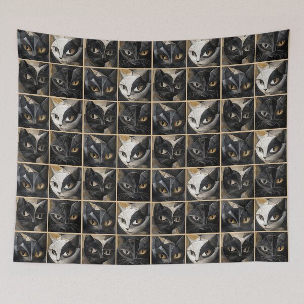 Item preview, Cats Drawing Pattern designed and sold by sheprint.