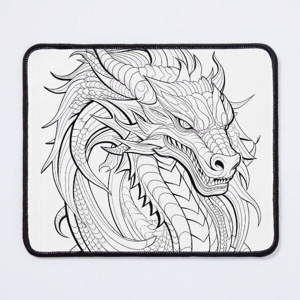 Item preview, Dragon #5 Coloring Page Pattern  designed and sold by DavidColoring.