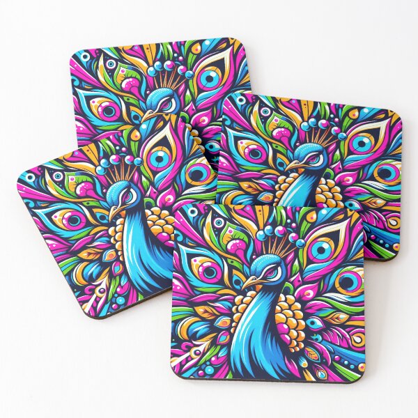 Item preview, Colorful cute peacock designed and sold by Dogandesighn.