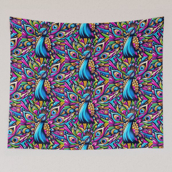 Item preview, Colorful cute peacock designed and sold by Dogandesighn.