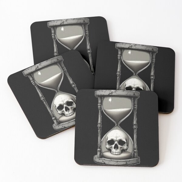 Item preview, Skull in Sand Timer Symbolizing Mortality designed and sold by TrendHavenPL.