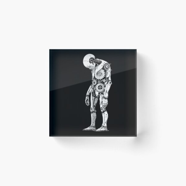 Item preview, Human Clockwork Mechanism Existential Minimalist Art designed and sold by TrendHavenPL.