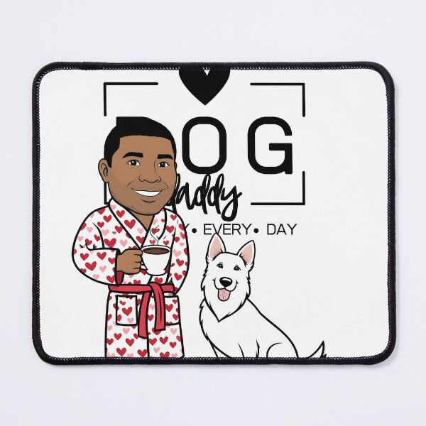 Item preview, Dog Dad All Day Every Day – Cozy Morning with a White Swiss Shepherd designed and sold by GoodyPaws.