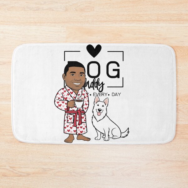 Item preview, Dog Dad All Day Every Day – Cozy Morning with a White Swiss Shepherd designed and sold by GoodyPaws.