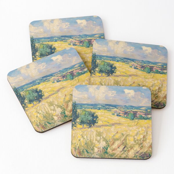 Item preview, Impressionist Painting of a French Landscape | Golden Fields & Monet Influence designed and sold by CARRAANN.