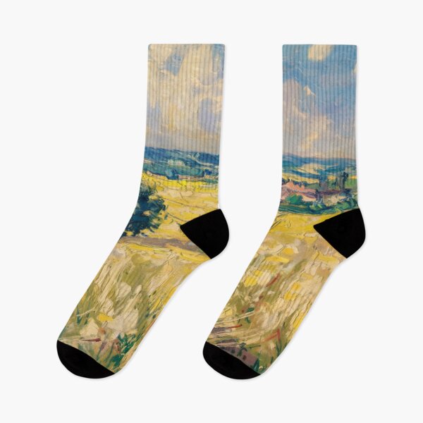 Item preview, Impressionist Painting of a French Landscape | Golden Fields & Monet Influence designed and sold by CARRAANN.