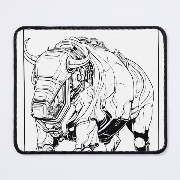 Item preview, Robot Bull #4 Coloring Page Pattern  designed and sold by DavidColoring.
