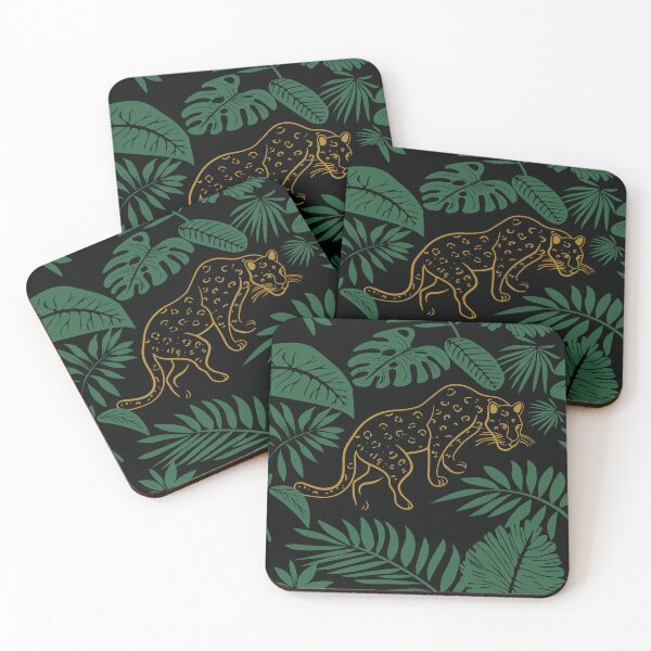 Item preview, Golden Jaguar in the Midnight Jungle designed and sold by MandarinaStudio.