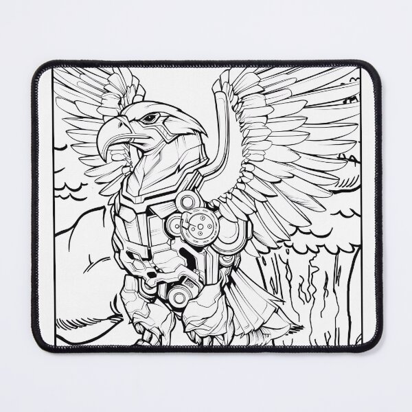 Item preview, Robot Bird #3 Coloring Page Pattern  designed and sold by DavidColoring.
