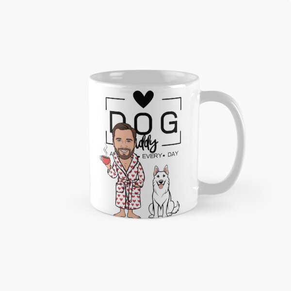 Item preview, Dog Dad All Day Every Day – Cozy Morning with a White Swiss Shepherd designed and sold by GoodyPaws.