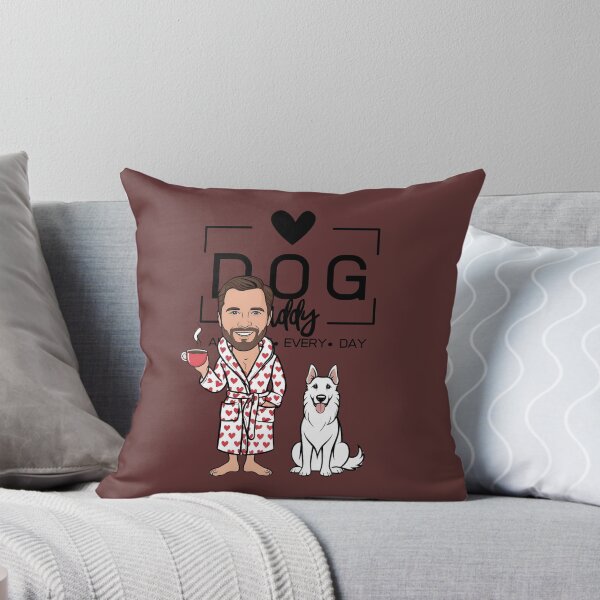 Item preview, Dog Dad All Day Every Day – Cozy Morning with a White Swiss Shepherd designed and sold by GoodyPaws.
