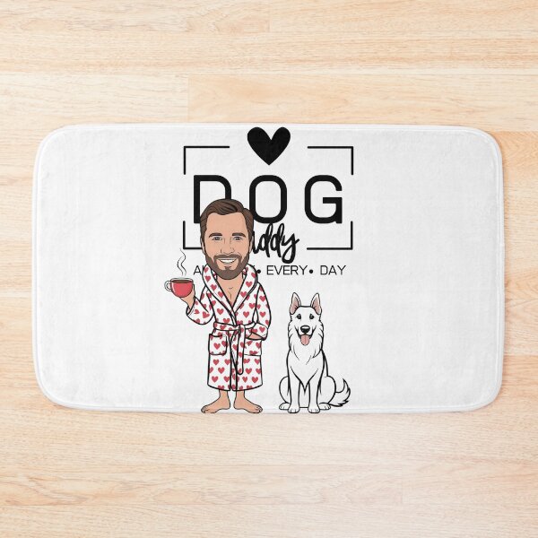 Item preview, Dog Dad All Day Every Day – Cozy Morning with a White Swiss Shepherd designed and sold by GoodyPaws.
