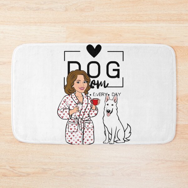 Item preview, Dog Mom All Day Every Day – Cozy Morning with a White Swiss Shepherd designed and sold by GoodyPaws.