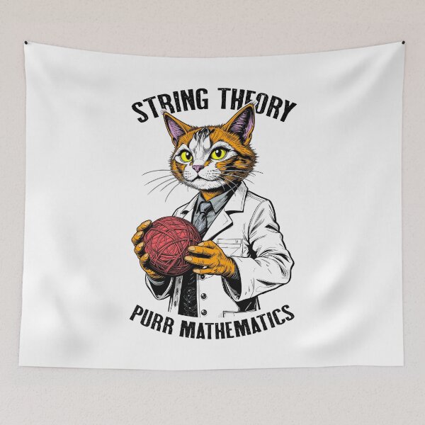 Item preview, String Theory Cat Funny Physics Mathematics Scientist Math designed and sold by GrandeDuc.