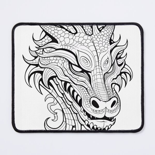 Item preview, Dragon #14 Coloring Page Pattern designed and sold by DavidColoring.