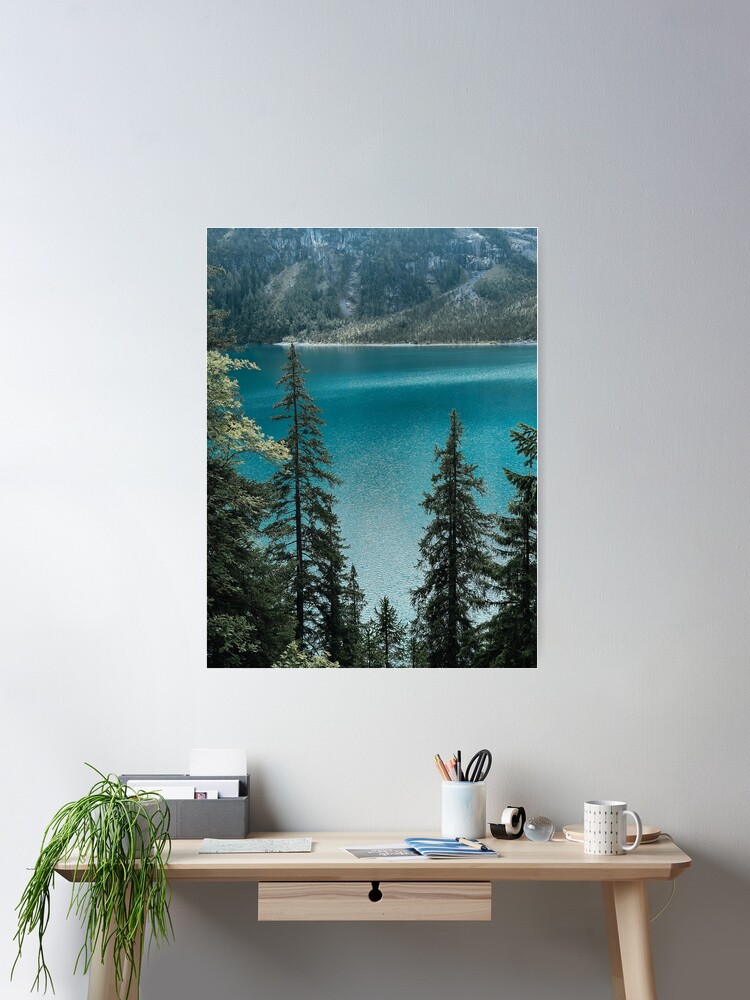 Thumbnail 1 of 3, Poster, Lake Oeschinensee Photography in the Bernese Alps designed and sold by Ibitiraquire.