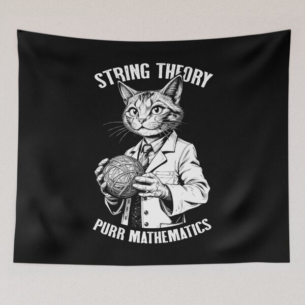 Item preview, String Theory Cat Funny Physics Mathematics Scientist Math designed and sold by GrandeDuc.