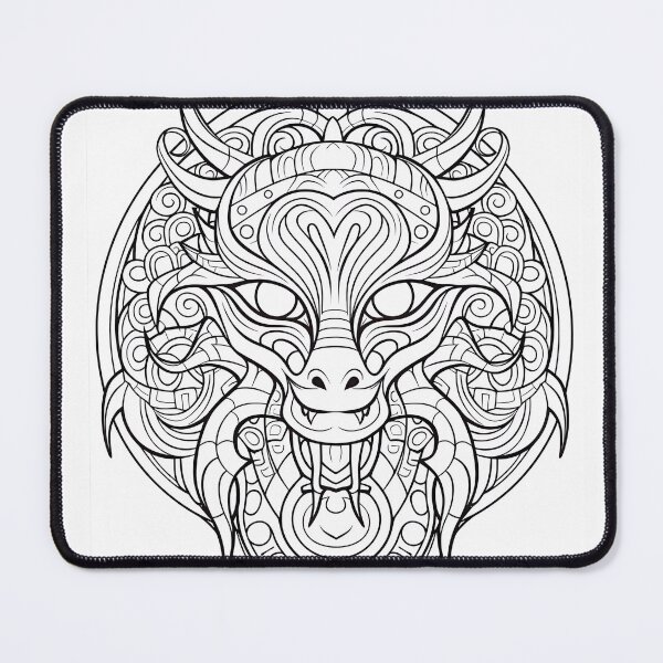 Item preview, Dragon #15 Coloring Page Pattern designed and sold by DavidColoring.