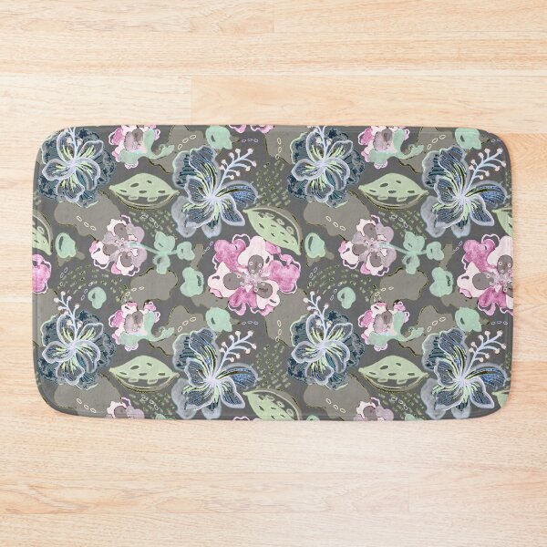 Item preview, Grey Print Hand Drawn Floral  designed and sold by Sharon Schwalbe.