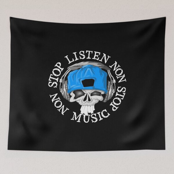 Item preview, Skull headphones listen non stop music  designed and sold by TheEndDesign.