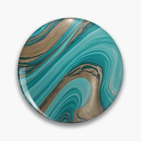 Item preview, A turquoise and gold marbling design designed and sold by Summer Sunshine.