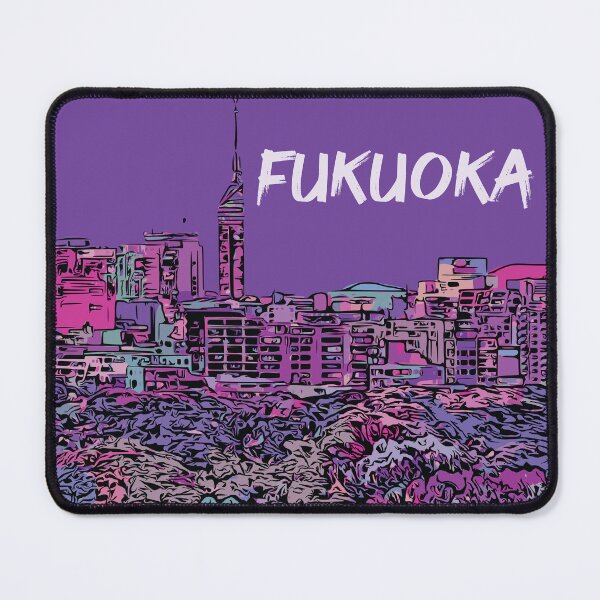 Item preview, Fukuoka - Japanese City Pop Aesthetic designed and sold by Lakeric Cityscapes.