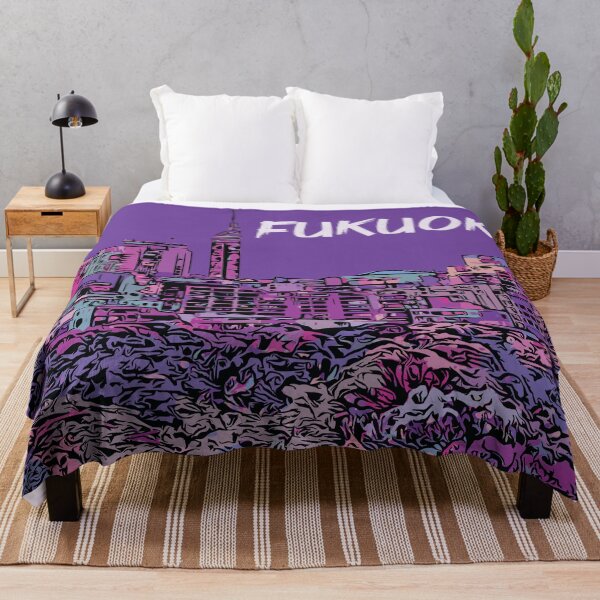 Item preview, Fukuoka - Japanese City Pop Aesthetic designed and sold by Lakeric Cityscapes.