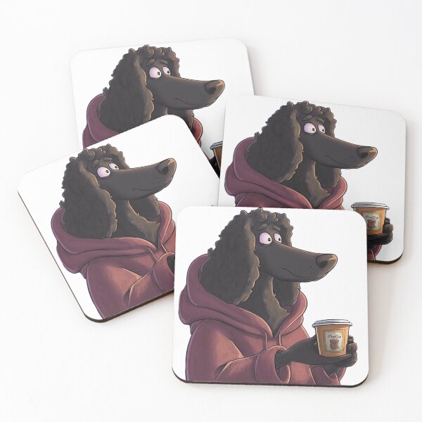 Item preview, Funny Poodle in Hoodie Holding Pup Cup Coffee designed and sold by motionbymarco.