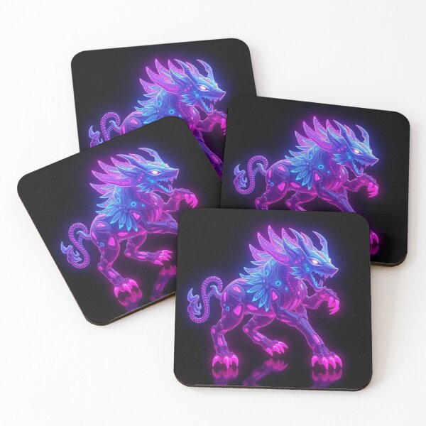 Item preview, Neon Cosmic Wolf – Galactic Monster designed and sold by MaciejCraft.