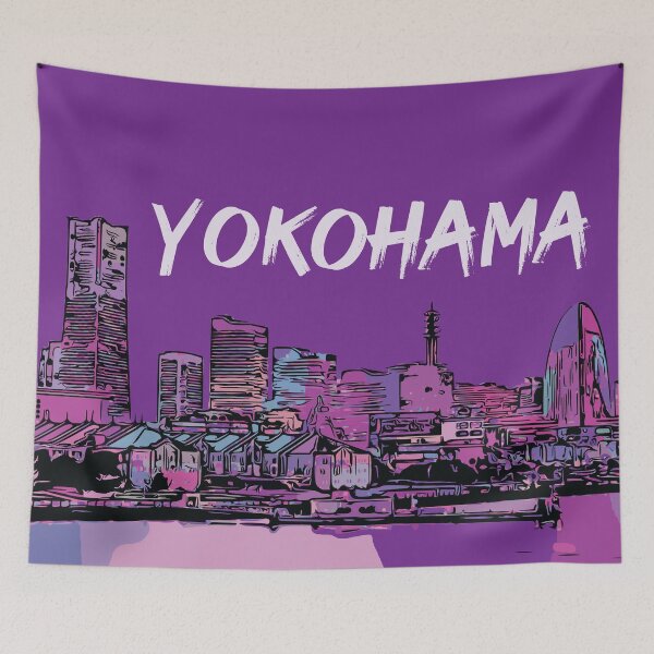 Item preview, Yokohama - Japanese City Pop Aesthetic designed and sold by Lakeric Cityscapes.