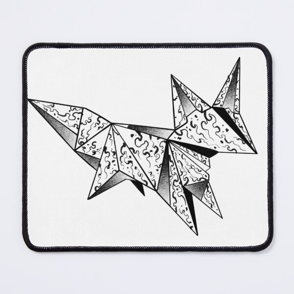 Item preview, Origami fox suminagashi designed and sold by 7Delamancha.
