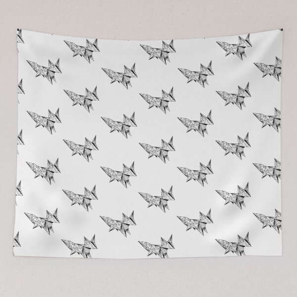 Item preview, Origami fox suminagashi designed and sold by 7Delamancha.