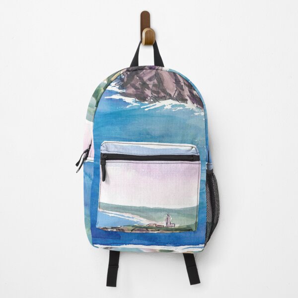 Item preview, Byron Bay Lighthouse Overlooking Cliffs and Ocean Waves designed and sold by artshop77.