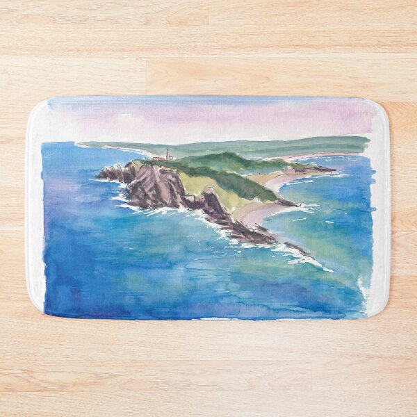 Item preview, Byron Bay Lighthouse Overlooking Cliffs and Ocean Waves designed and sold by artshop77.
