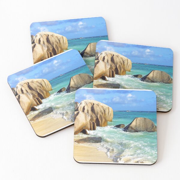 Item preview, Seychelles islands landscape. Paradise sandy beach with big giant granite stones. designed and sold by IaroslavB.