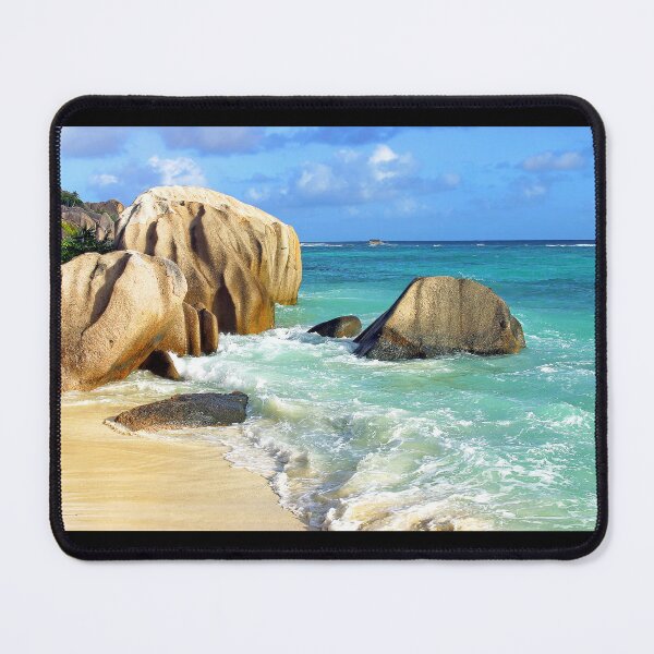 Item preview, Seychelles islands landscape. Paradise sandy beach with big giant granite stones. designed and sold by IaroslavB.