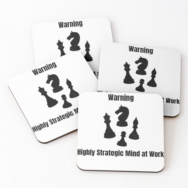 Item preview, Warning: Highly Strategic Mind at Work. Chess design designed and sold by AestheticBoutiq.
