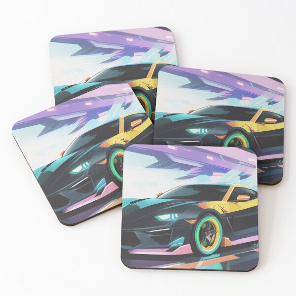 Item preview, Super Sports Car, Black & Yellow Neon designed and sold by DigitalHeadache.