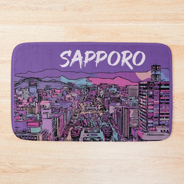 Item preview, Sapporo - Japanese City Pop Aesthetic designed and sold by Lakeric Cityscapes.