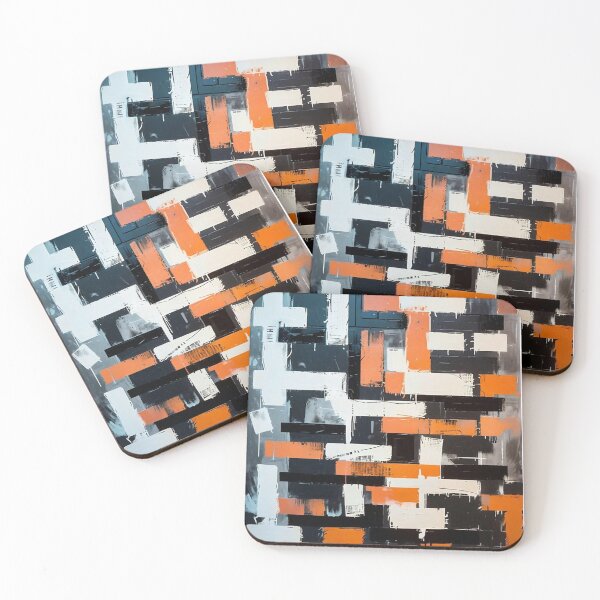 Item preview, Urban Brick Rhythm – Neo-Expressionist Grid designed and sold by SparkyBamBam.