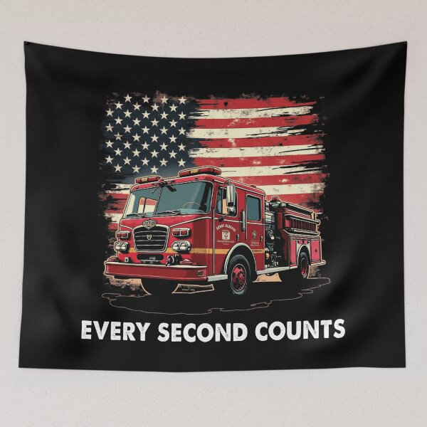 Item preview, Fireman American Flag Thin Red Line Firefighter designed and sold by Blok45.