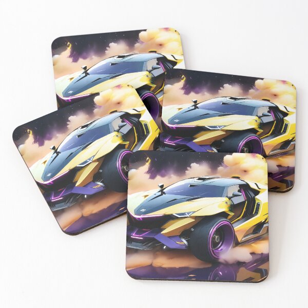 Item preview, Super Car, Yellow & Purple, Colors Storm  designed and sold by DigitalHeadache.