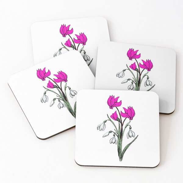 Item preview, Colorful Bouquet Of Painted Spring Flowers Snowdrops And Cyclamens designed and sold by kosnatvi.