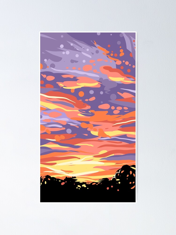 Thumbnail 1 of 3, Poster, sunset designed and sold by greendaykitty13.