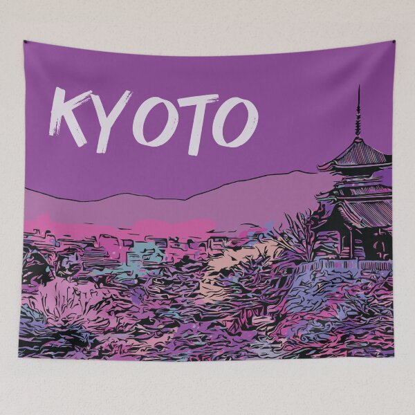 Item preview, Kyoto - Japanese City Pop Aesthetic designed and sold by Lakeric Cityscapes.
