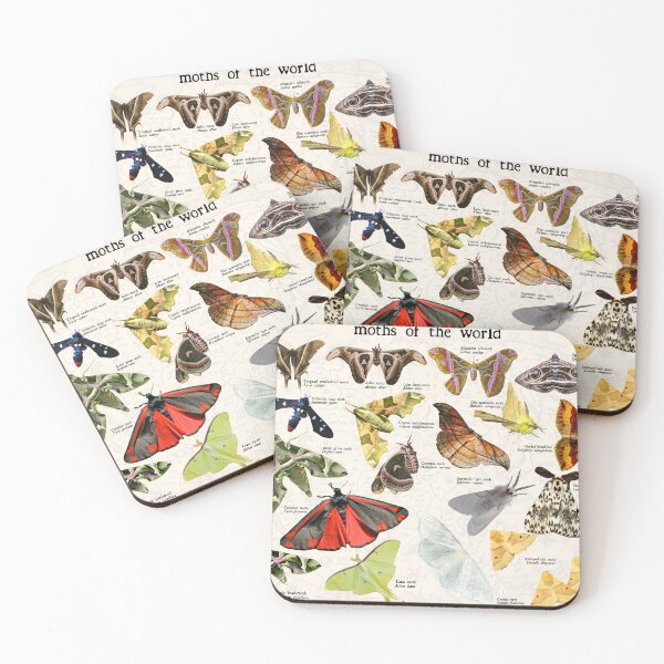 Item preview, Moths of the world scientific poster diagram entomology map designed and sold by wesleykshaver.